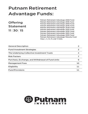 Putnam Retirement Advantage 2060 Fund Class C Shares, .